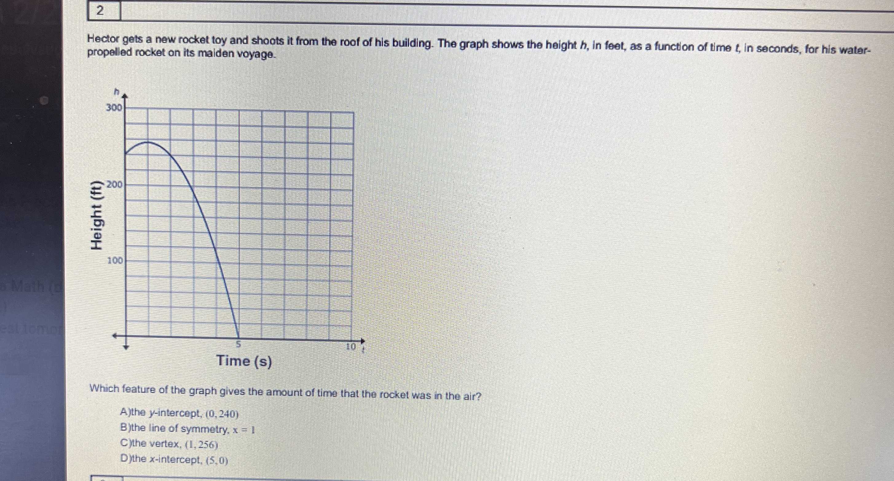 Which feature of the graph gives the amount of tim...