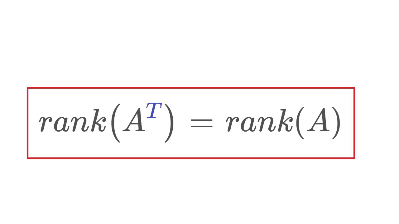 Rank and matrix transportation