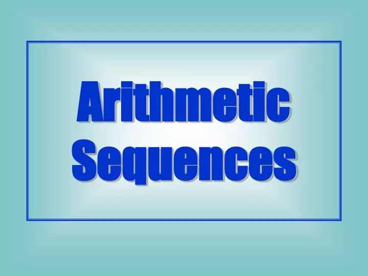 Arithmetic Sequence