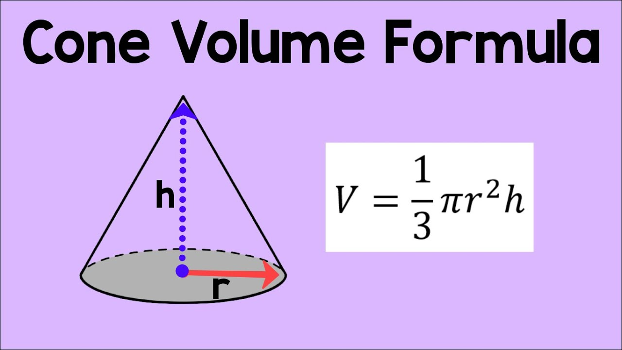 cone volume formula