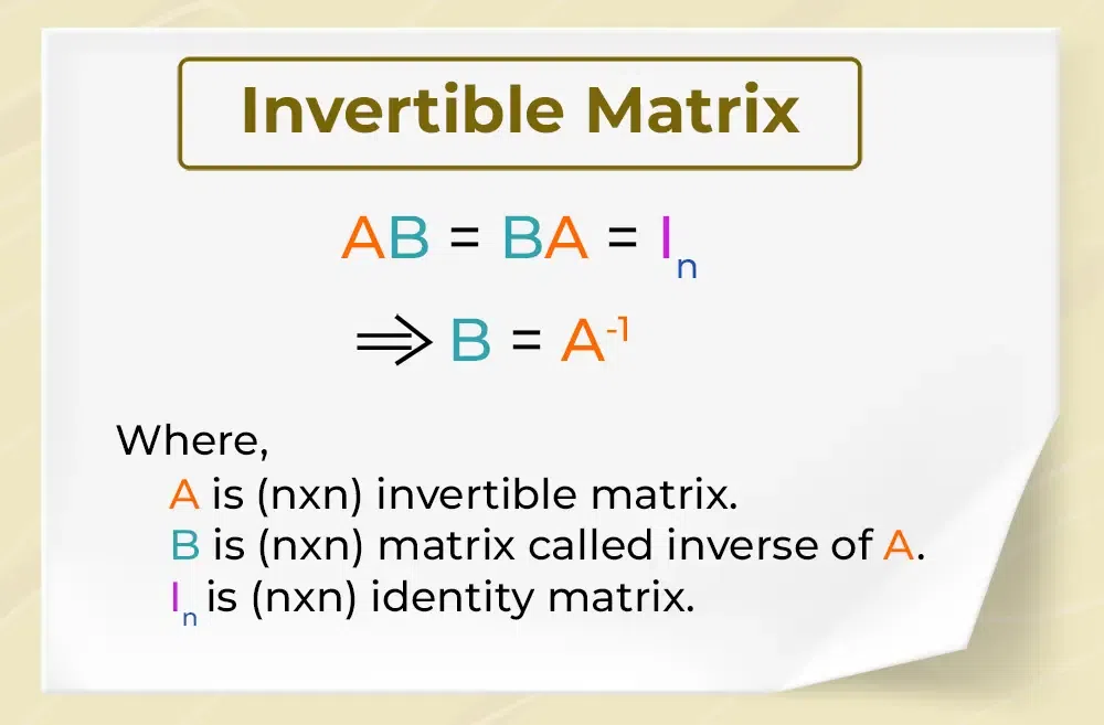 Invertible matrix