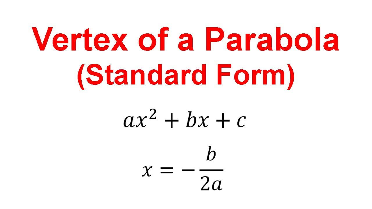 Formula for Upward/Downward Opening Parabolas 