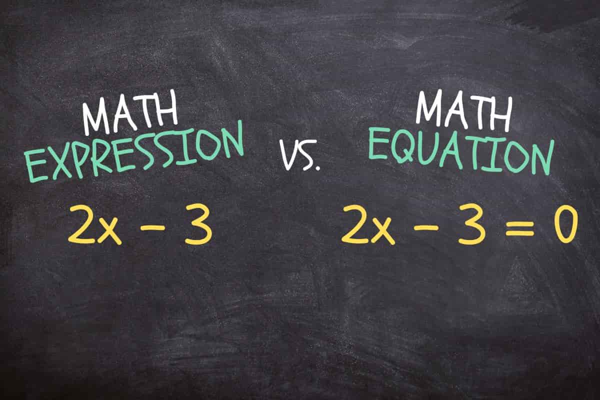 La diferencia de expresiones y ecuaciones